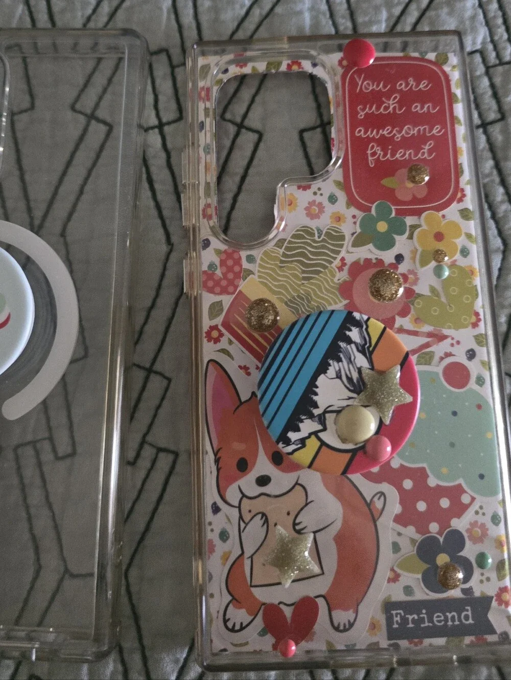 Samsung Galaxy S24 Ultr Floral 'Grateful' Phone Case with PopSocket
